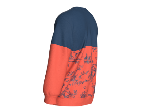 Sudadera Estampada Hombre - GOALS SET Modelo 3D