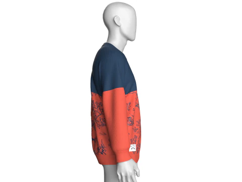 Men Printed Sweatshirt - GOALS SET 3D Model