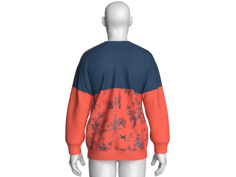 Sudadera Estampada Hombre - GOALS SET Modelo 3D