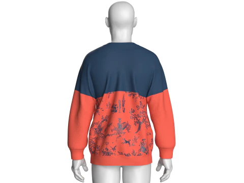 Men Printed Sweatshirt - GOALS SET 3D Model