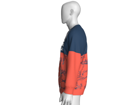 Sudadera Estampada Hombre - GOALS SET Modelo 3D