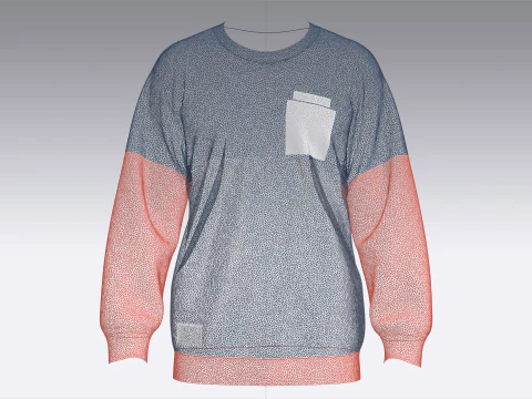 Men Printed Sweatshirt - GOALS SET 3D Model