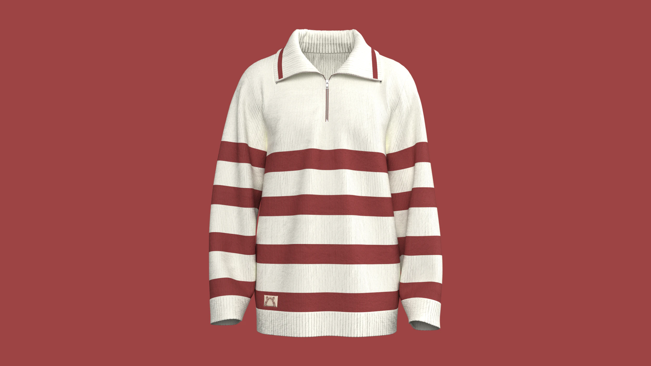 Men Jacquard Sweater With Patch 3D Model .c4d .max .obj .3ds .fbx .stl .blend 