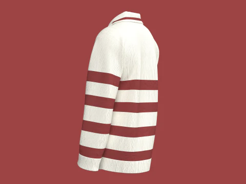 Men Jacquard Sweater With Patch 3D Model
