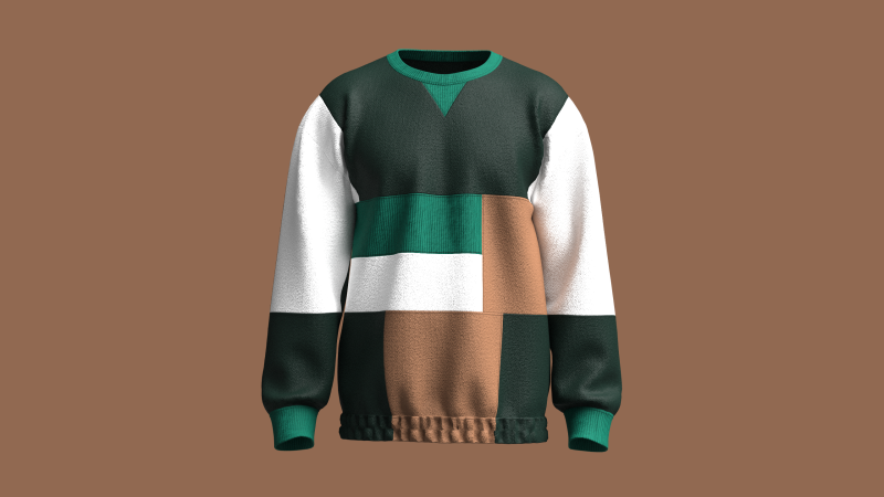 Sudadera de hombres multicolor con parte inferior elástica Modelo 3D .c4d .max .obj .3ds .fbx .stl .blend 