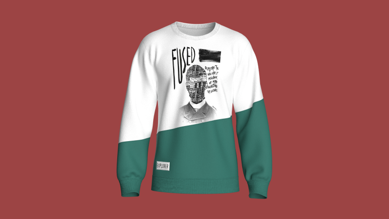 Hombres Sudadera Estampada Con Parche V2 Modelo 3D .c4d .max .obj .3ds .fbx .stl .blend 