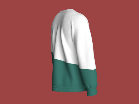 Hombres Sudadera Estampada Con Parche V2 Modelo 3D