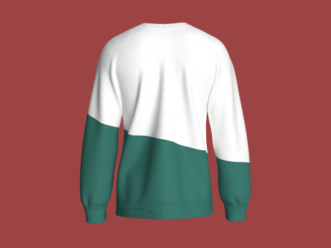 Hombres Sudadera Estampada Con Parche V2 Modelo 3D