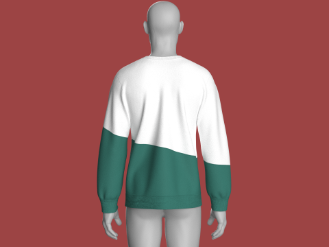 Hombres Sudadera Estampada Con Parche V2 Modelo 3D