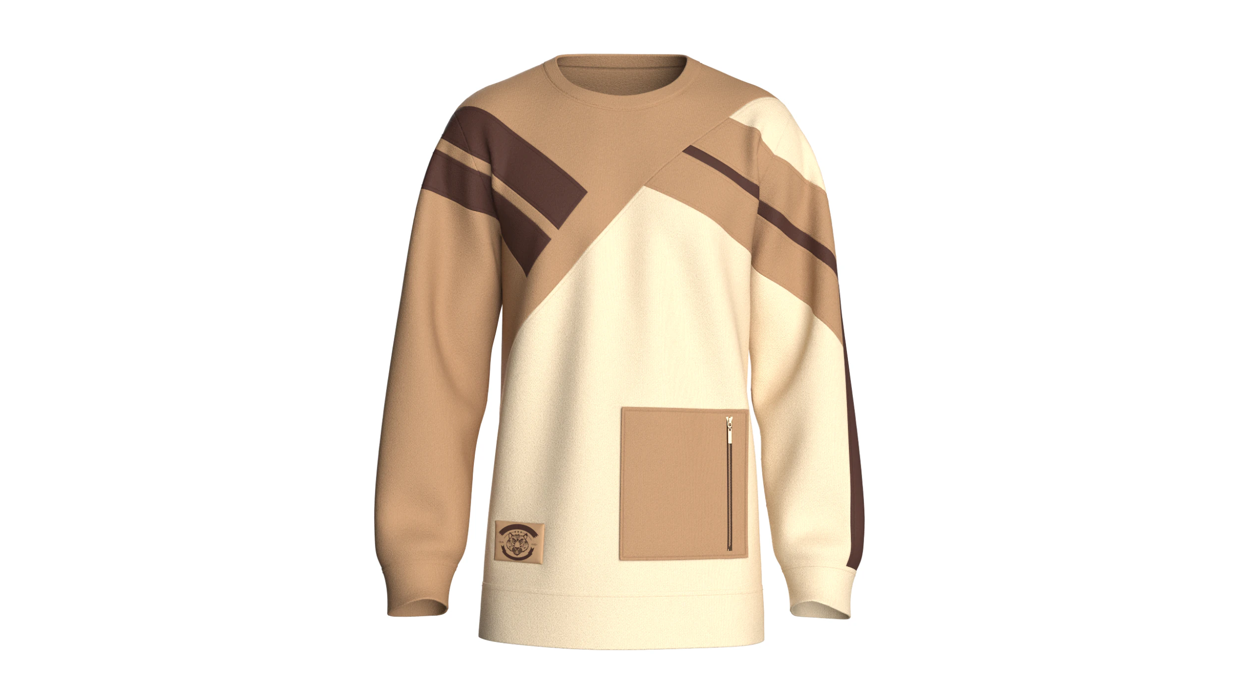 Men Zip Pocket Sweatshirt 3D Model .c4d .max .obj .3ds .fbx .stl .blend 