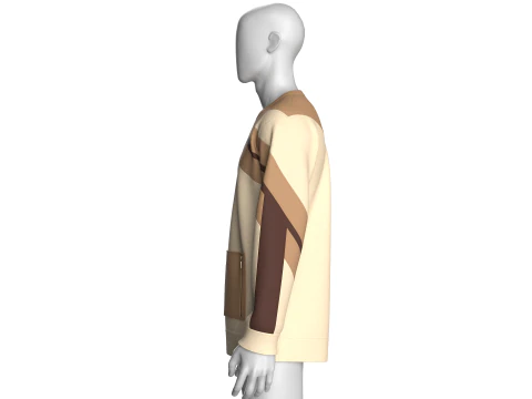 Men Zip Pocket Sweatshirt 3D Model