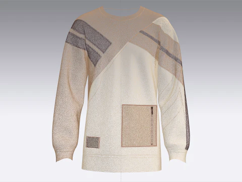 Men Zip Pocket Sweatshirt 3D Model