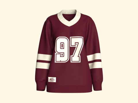 Sweat-shirt de basket-ball pour filles avec écusson Modèle 3D