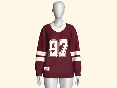 Sudadera De Baloncesto Para Niña Con Parche Modelo 3D