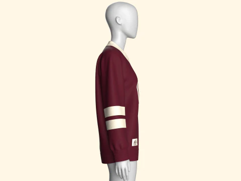 Баскетбольний світшот для дівчат з нашивкою 3D Модель