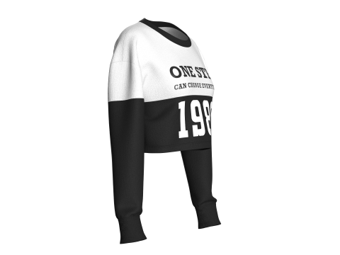 Kaus Potong Anak Perempuan - SATU LANGKAH Model 3D