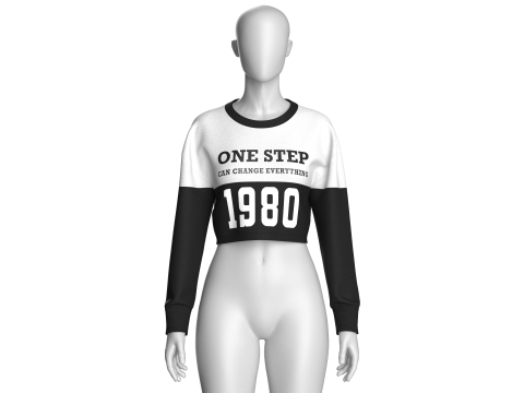 Kaus Potong Anak Perempuan - SATU LANGKAH Model 3D