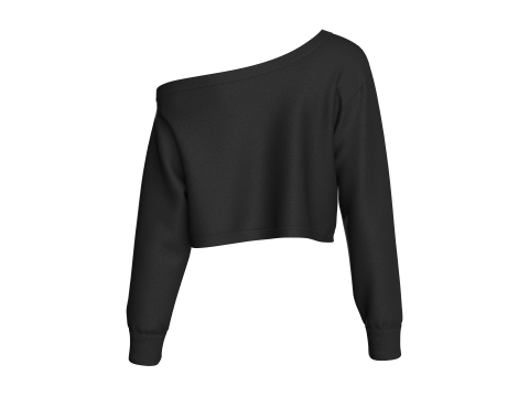 Толстовка з довгим вирізом для дівчат – надто мила 3D Модель