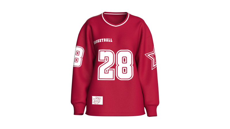 Girls Basketball Sweatshirt With Patch V2 3D Model .c4d .max .obj .3ds .fbx .stl .blend 