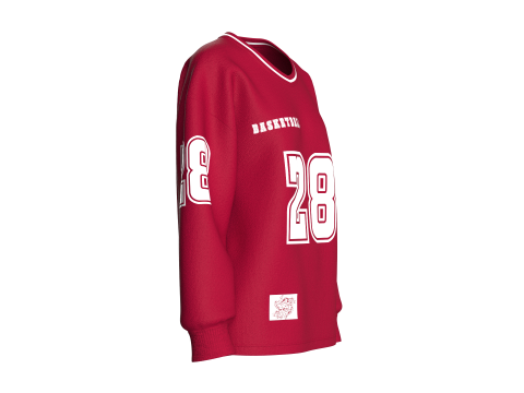 Girls Basketball Sweatshirt With Patch V2 3D Model