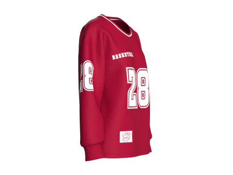 Girls Basketball Sweatshirt With Patch V2 3D Model