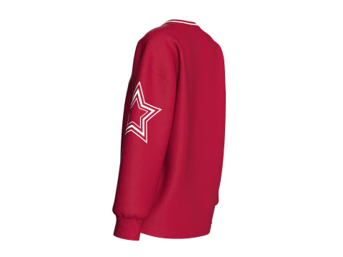 Girls Basketball Sweatshirt With Patch V2 3D Model