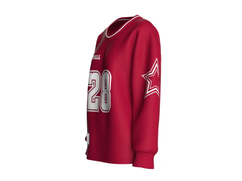 Girls Basketball Sweatshirt With Patch V2 3D Model