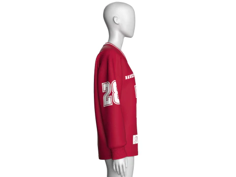 Girls Basketball Sweatshirt With Patch V2 3D Model