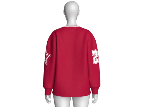 Girls Basketball Sweatshirt With Patch V2 3D Model