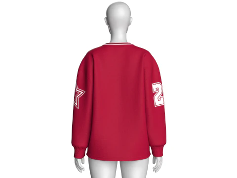 Girls Basketball Sweatshirt With Patch V2 3D Model