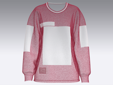 Girls Basketball Sweatshirt With Patch V2 3D Model