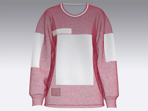 Girls Basketball Sweatshirt With Patch V2 3D Model