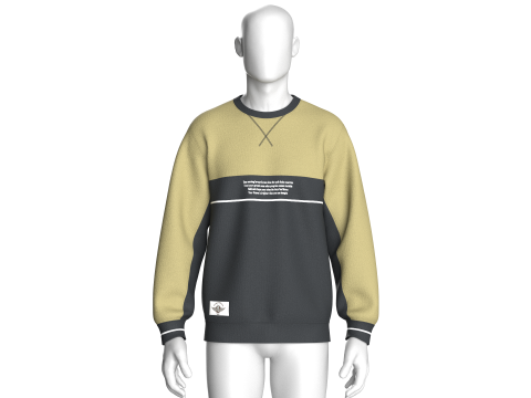 Men Printed Sweatshirt - Motivational 3D Model