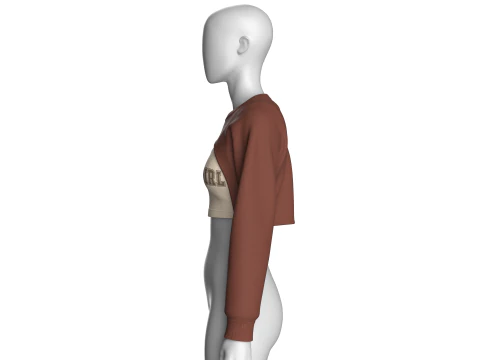 Kr&oacute;tka bluza dziewczęca - Pretty Girl Model 3D