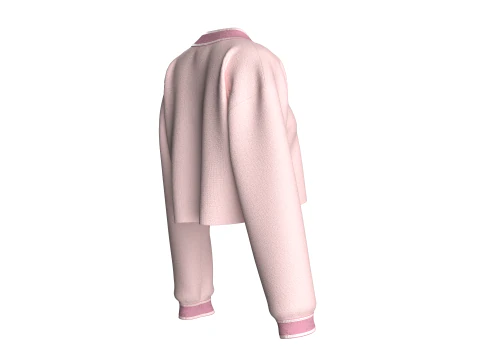 Girls Cropped Sweatshirt V2 3D Model