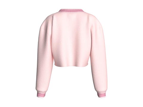 Укороченный свитшот для девочек V2 3D Модель