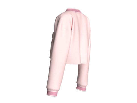 Укороченный свитшот для девочек V2 3D Модель