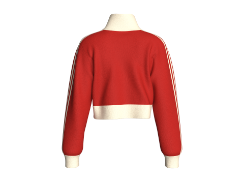 女童拉链短款运动衫 3D 模型