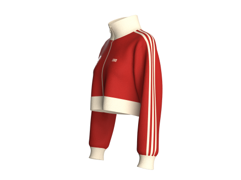 女童拉链短款运动衫 3D 模型