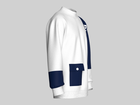 Heren sweatshirt met print - BOUW HET LEVEN 3D Model