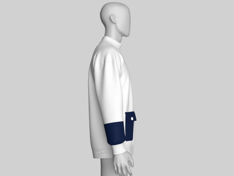 Heren sweatshirt met print - BOUW HET LEVEN 3D Model