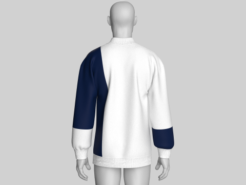 Heren sweatshirt met print - BOUW HET LEVEN 3D Model