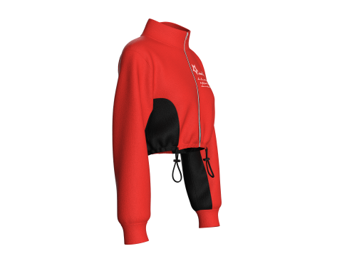 Girls Cropped Jacket - NATURAL BEAUTY 3D Model