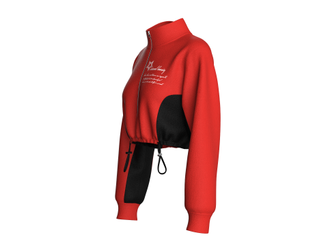 Girls Cropped Jacket - NATURAL BEAUTY 3D Model