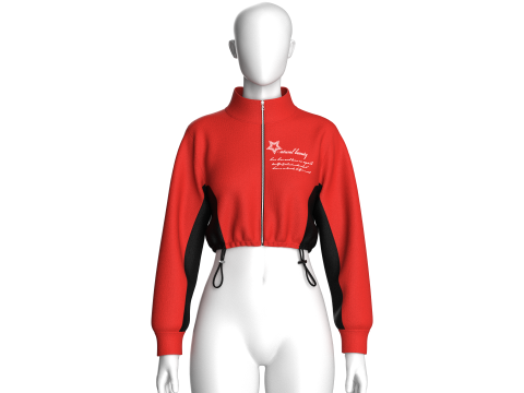 Girls Cropped Jacket - NATURAL BEAUTY 3D Model