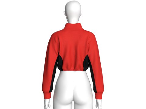 Girls Cropped Jacket - NATURAL BEAUTY 3D Model