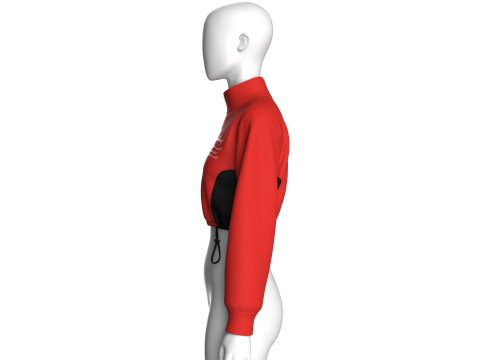 Girls Cropped Jacket - NATURAL BEAUTY 3D Model