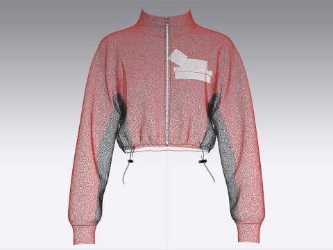 Girls Cropped Jacket - NATURAL BEAUTY 3D Model