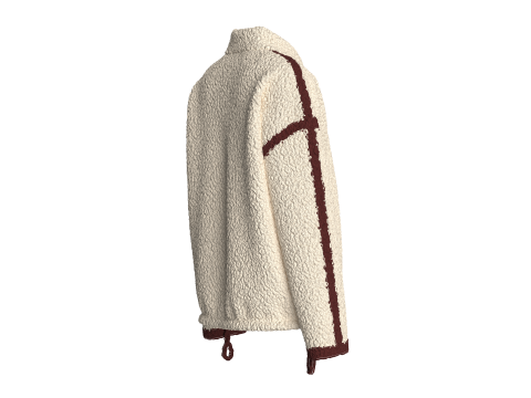 Girls Half Zip Dropped Shoulder Sweatshirt 3D Model