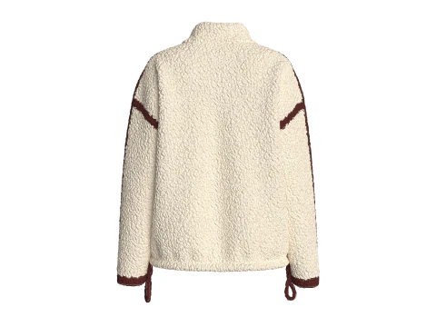 Толстовка с заниженными плечами и полумолнией для девочек 3D Модель